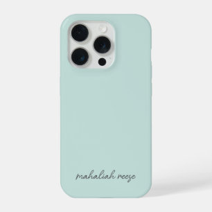 Stilvolles Monogramm Ocean Spray Moderne Schrift iPhone 15 Pro Hülle