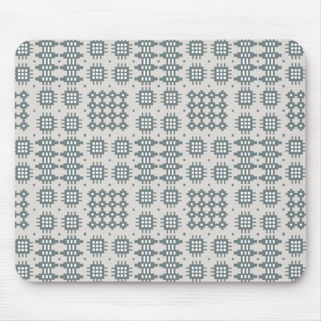 Stilvolles Mousepad: Welsh Tapestry Pattern, Grau Mousepad (Vorne)