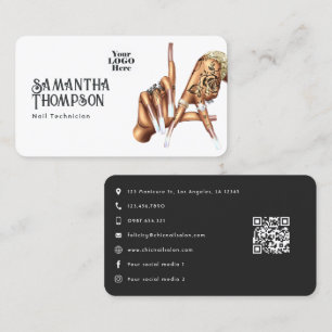 Stilvolles Nagelstudio-Branding-Design aus Los Ang Visitenkarte
