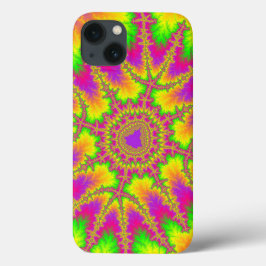 Stilvolles Neon Rainbow-Fraktal Case-Mate iPhone Hülle