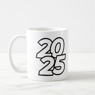 Stilvolles Neujahrsfest 2025 Design mit Mode Kaffeetasse