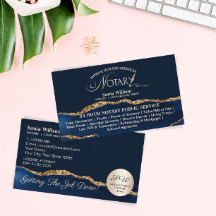 Stilvolles Notar- und Kreditgewerbegesetz für den Visitenkarte