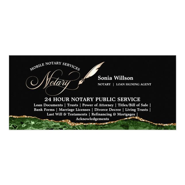 Stilvolles Notar- und Kreditgewerbegesetz für den  Werbekarte (Vorne)