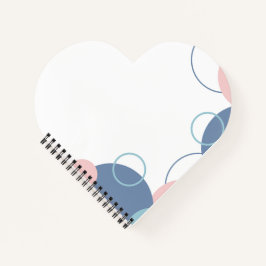 Stilvolles Notizbuch mit farbenfrohem Kreisdesign