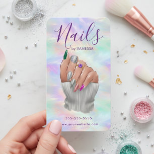 Stilvolles Opal-Nagelstudio Maniküre-Künstlerin Mo Visitenkarte