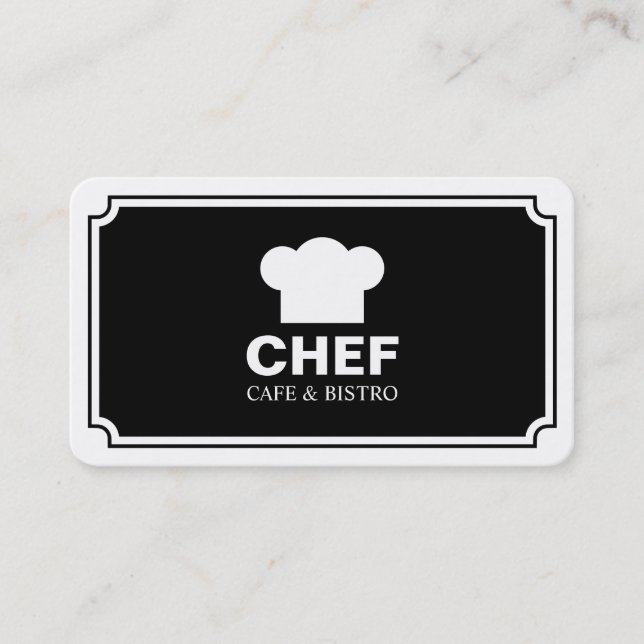 Stilvolles Panel - Schwarz (Eggshell) Visitenkarte (Vorderseite)