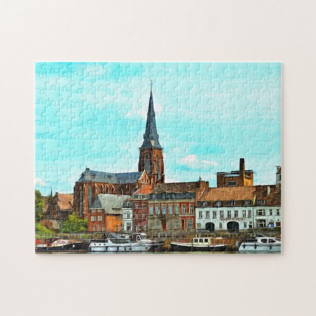 Stilvolles Panorama von Maastricht Puzzle (Horizontal)
