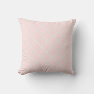 Stilvolles Pastell-Rosa Orange Grün Weiß Geometris Kissen