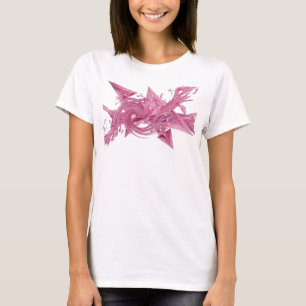 Stilvolles Pinkes ABSTRACTES KUNST Statement-Shirt T-Shirt