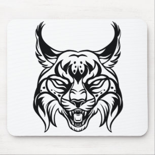 Stilvolles Portrait von Bobcat Mousepad