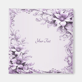 Stilvolles Purple Flowers Magnet