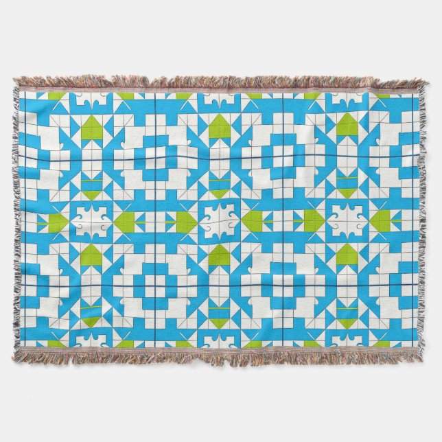 Stilvolles Puzzle Piece Muster Decke (Vorderseite)