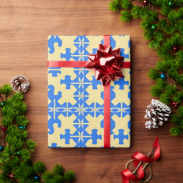 Stilvolles Puzzle Piece Muster Geschenkpapier