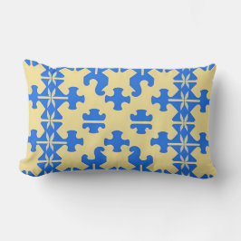 Stilvolles Puzzle Piece Muster Lendenkissen