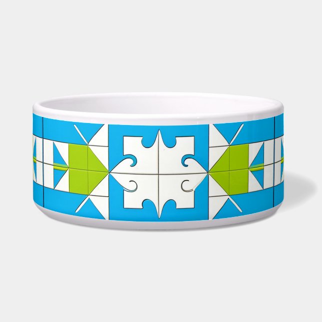 Stilvolles Puzzle Piece Muster Napf (Vorderseite)