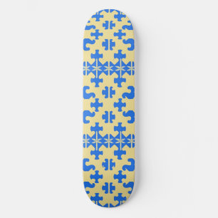 Stilvolles Puzzle Piece Muster Skateboard