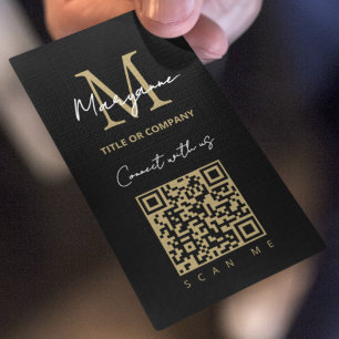 Stilvolles QR-Code-Geschäftslogo Visitenkarte