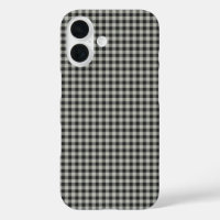 Stilvolles Retro Black and Gray Gingham Kariertes
