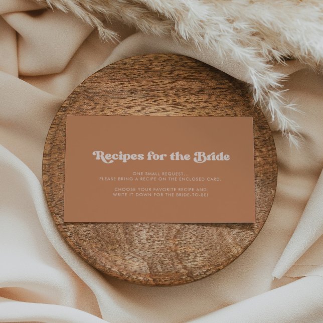 Stilvolles Retro Brauner Zucker Rezeptionskarte Begleitkarte (Von Creator hochgeladen)