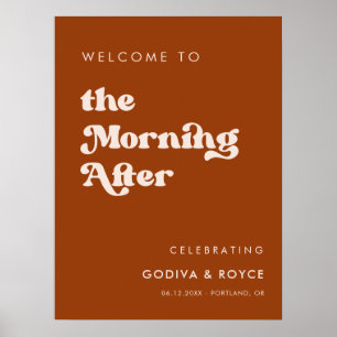 Stilvolles Retro Burnt Orange Morning nach Herzlic Poster