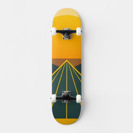 Stilvolles Retro-Grafik-Design Skateboard