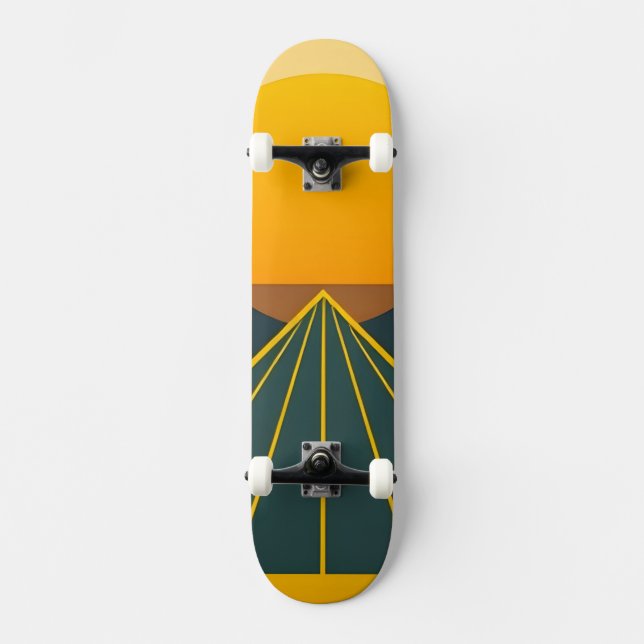 Stilvolles Retro-Grafik-Design Skateboard (Vorderseite)