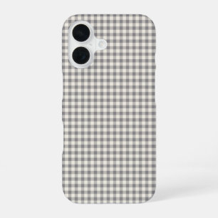 Stilvolles Retro-Grau-Gingham-Karo-Muster iPhone 16 Hülle