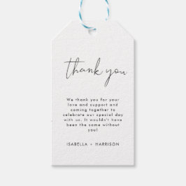 Stilvolles Retro-Schwarz-Weiß-Brautparty Geschenkanhänger