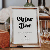 Stilvolles Retro-Schwarz-Weiß-Hochzeit Zigar-Bar