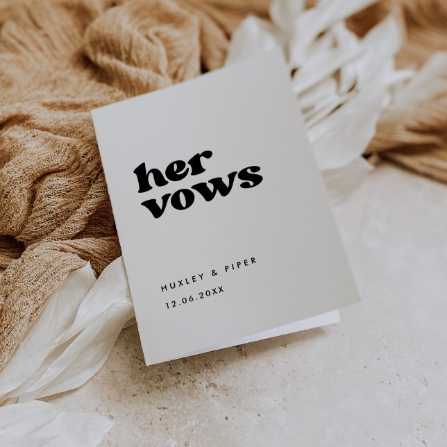 Stilvolles Retro Schwarz & Weiß Ihre Gelübde Hochz Karte (Von Creator hochgeladen)