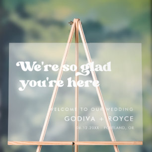 Stilvolles Retro-Weiß Freuen Sie sich auf Mattiert Acrylschild