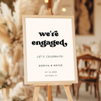 Stilvolles Retro Wir sind verlobte Engagement-Part