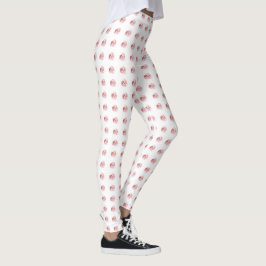 Stilvolles rosa Blumenmuster Leggings