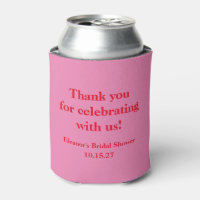 Stilvolles Rosa Custom Brautparty Vielen Dank