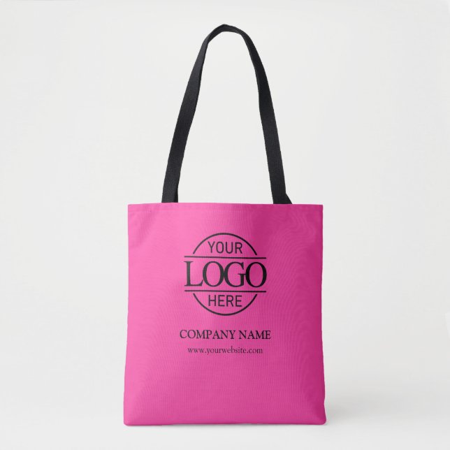 Stilvolles rosa Geschäft Corporate Logo Werbeartik (Vorderseite)