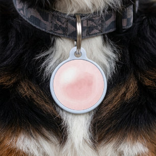 Stilvolles rosa Perlen-Hunde-Namensschild Haustiermarke