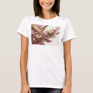 Stilvolles rotes ABSTRACT ART Statement-T-Shirt T-Shirt