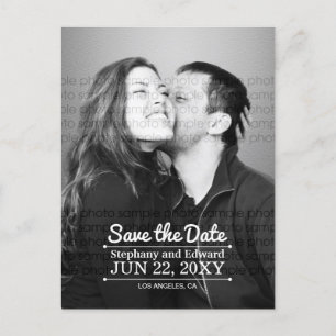 Stilvolles Save the Date Foto Postkarte