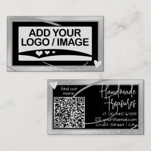 Stilvolles, schimmliges Silber Frame Niedliches He Visitenkarte