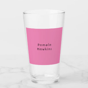 Stilvolles schlicht-pinkfarbenes feminines Retro-V Glas