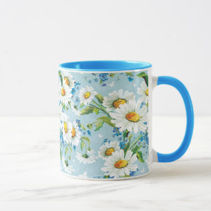 Stilvolles schönes helles Blumenmuster 2 Tasse