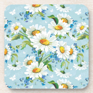 Stilvolles schönes helles Blumenmuster 2 Untersetzer