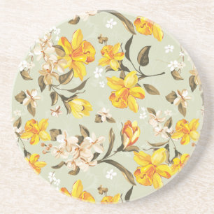 Stilvolles schönes helles Blumenmuster Getränkeuntersetzer