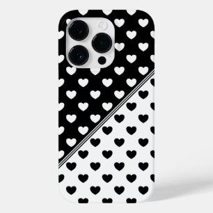 Stilvolles Schwarz-Weiß-Hörmuster Case-Mate iPhone 14 Pro Hülle