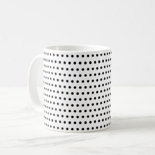 Stilvolles Schwarz-Weiß-Muster mit kleinen Punkten Kaffeetasse