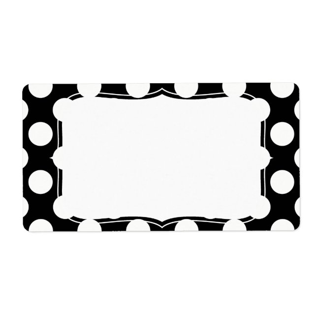 Stilvolles Schwarz-Weiß-Polka-Dots-Muster (Vorne)