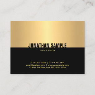 Stilvolles Schwarzes Gold Modernes Cooles Template Visitenkarte