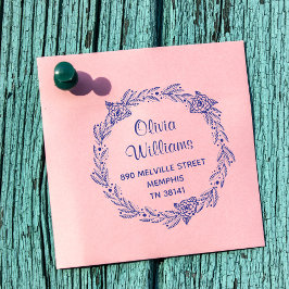 Stilvolles Siegel für die runde Rücksendeadresse m Permastempel