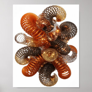 Stilvolles Silber ABSTRACTE KUNST Poster