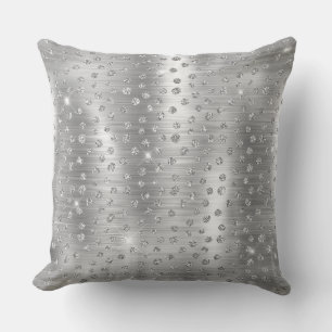 Stilvolles Silber-Glitter-Wild-Cheetah-Flecken-Mus Kissen
